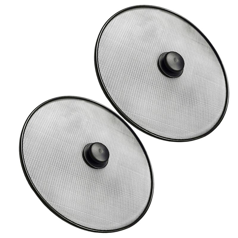 4 pcs Stainless Steel Splash Guard for Frying Pan Grease Splatter Screen Mesh Oil Proofing Lid - Image 5