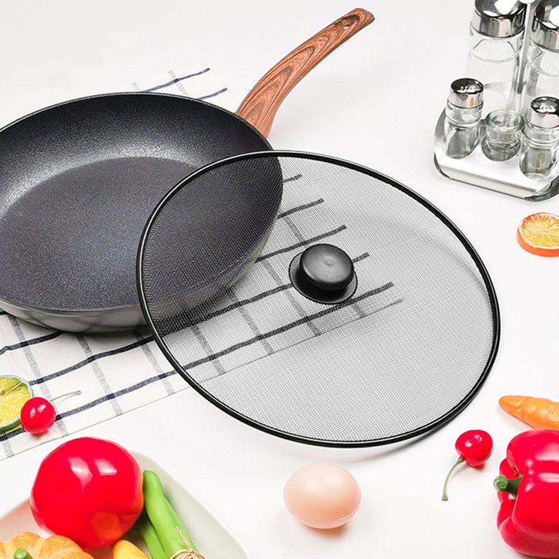 4 pcs Stainless Steel Splash Guard for Frying Pan Grease Splatter Screen Mesh Oil Proofing Lid - Image 4