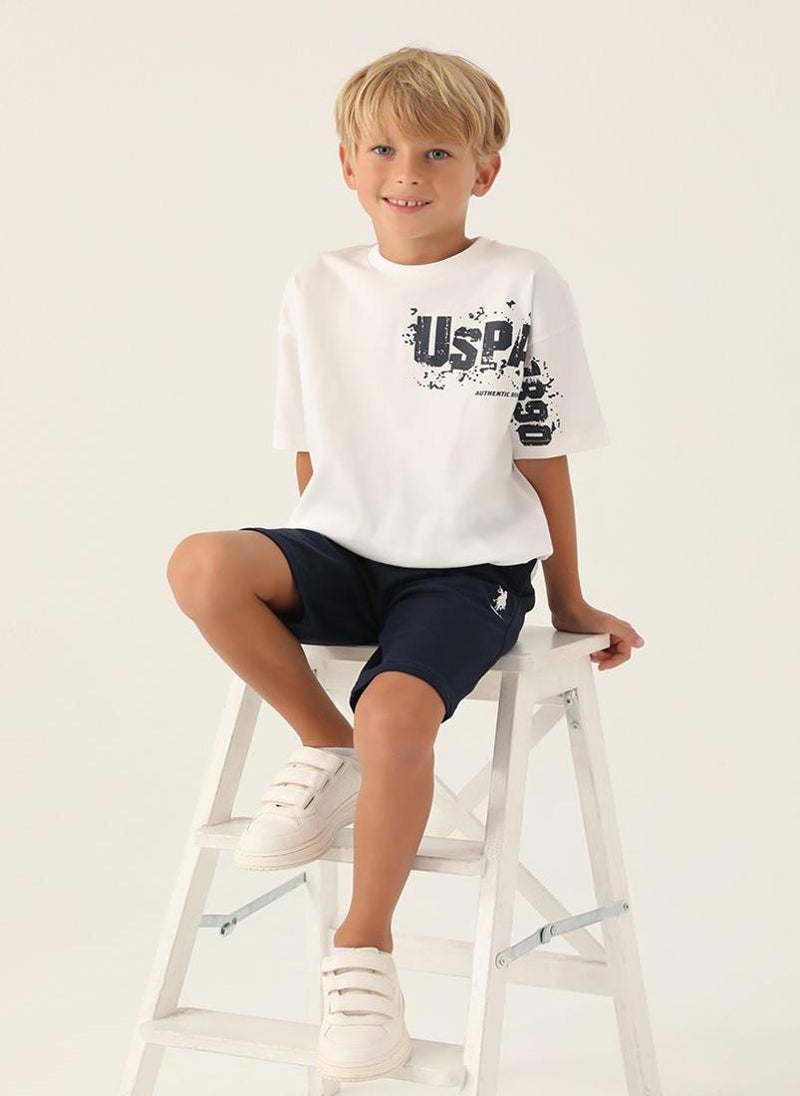U.S. Polo Assn. U.S. Polo Assn. Boys Beige Bermuda Set  - Image 3