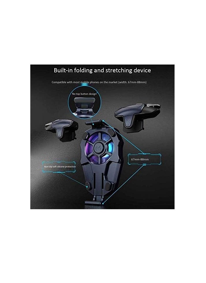 JAJEEK AK03 PUBG Mobile Controller Phone Fan Cooler Gamepad Joystick L1R1 Trigger Control for iOS/Android – Enhance Your Gaming Experience with Fast Response & Cooling Technology  - Image 3