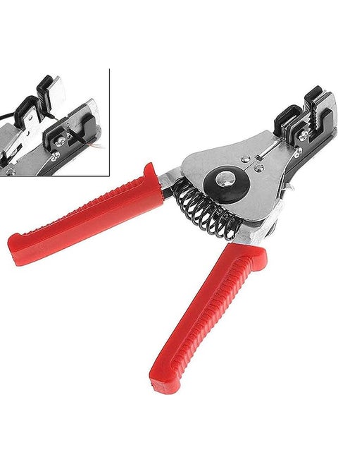 Wire Stripper, Stripper Cutter Compound Automatic Plier Hand Tool Self-Adjusting Cable and Terminal Crimper Red