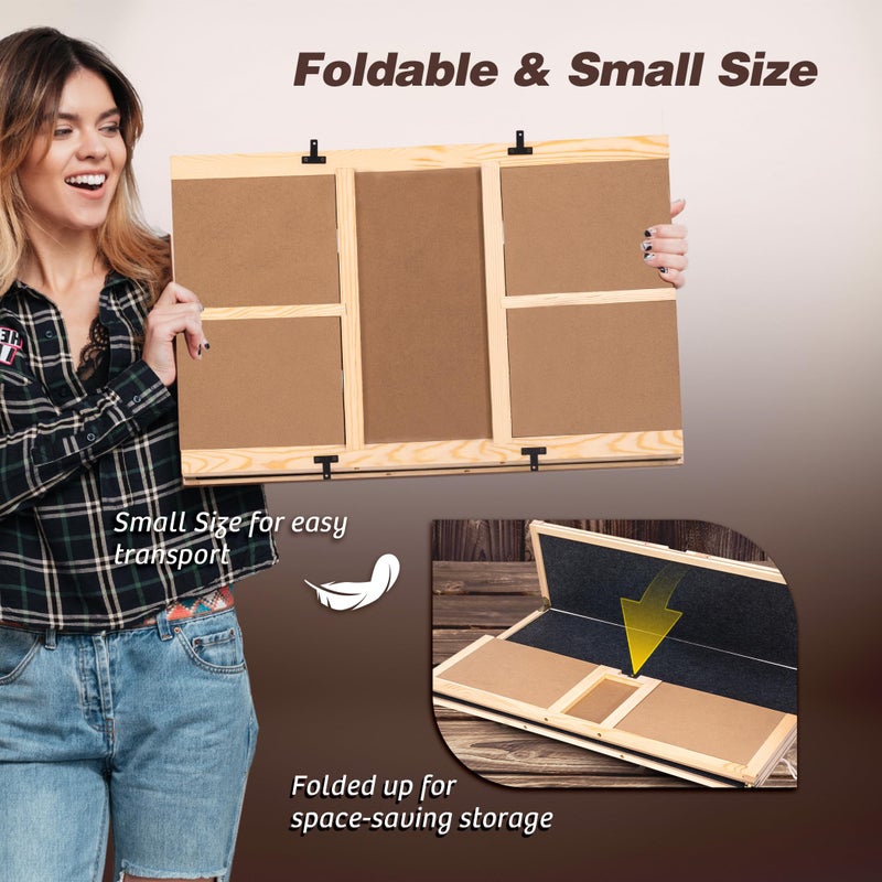 Becko US 2000 Pieces Jigsaw Puzzle Board, Foldable Board with 8 Colored Sorting Trays, Tilted Adjustable Angle Up to 30Â°, Large Puzzle Pieces Storage with Protective Cover - Image 5