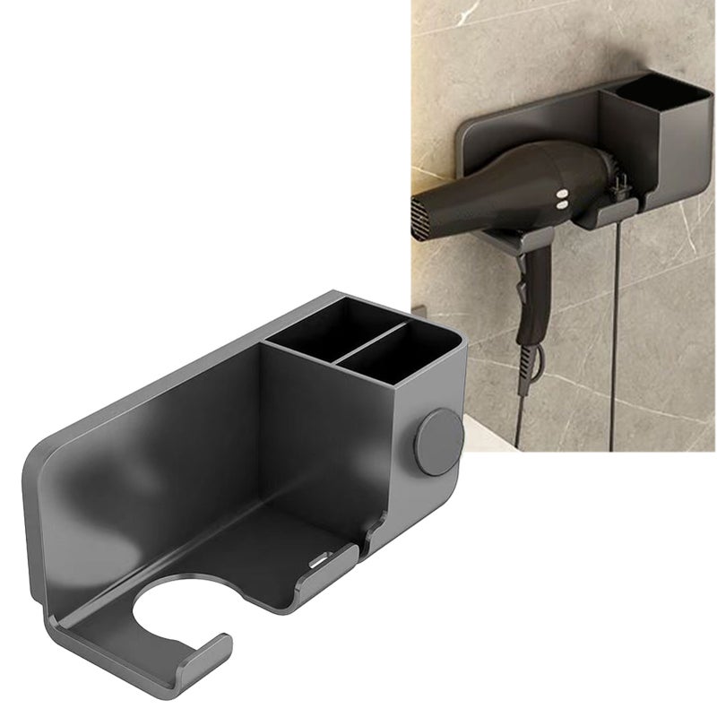 Hair Dryer Holder Wall Mounted Stable Saving Space Blow Dryer Hanger Waterproof Rustproof Plastic Blow Dryer Holder Rack for Bathroom - Image 5