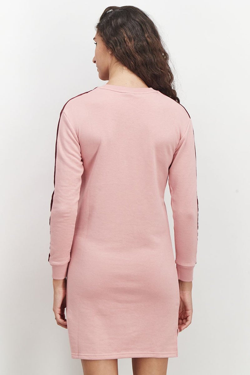 PUMA Women Sportswear Fit Long Sleeves Outdoor Dress, Pink and Maroon  - Image 2