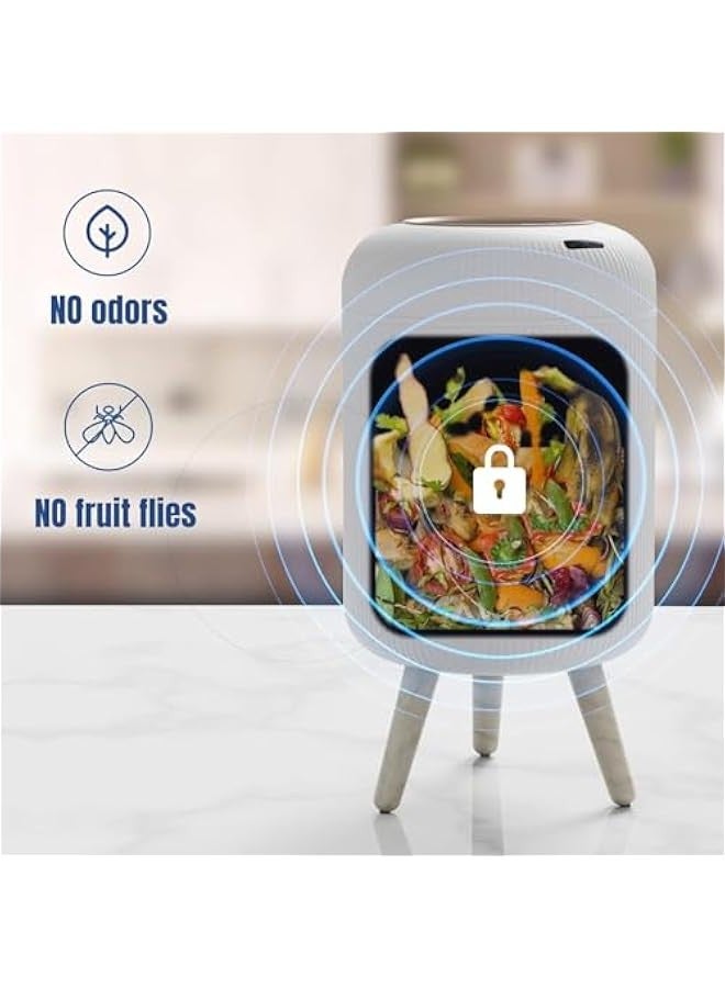 Beauenty Automatic Motion Sensor Bathroom Trash Can with Lid, 3 Gallon / 11 L Touchless Trash Bin, Smart Plastic Garbage Can, Intelligent Trash Can for Bedroom, Bathroom, Kitchen, Office - Image 4