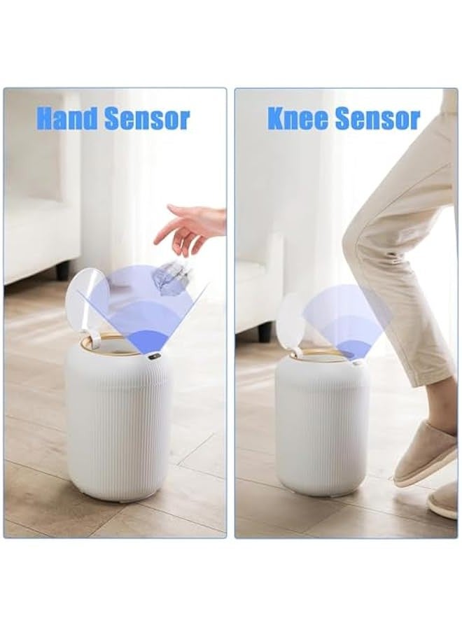 Beauenty Automatic Motion Sensor Bathroom Trash Can with Lid, 3 Gallon / 11 L Touchless Trash Bin, Smart Plastic Garbage Can, Intelligent Trash Can for Bedroom, Bathroom, Kitchen, Office - Image 5
