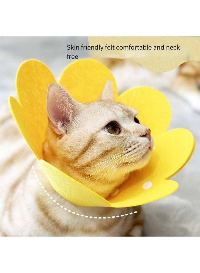Generic Adjustable Cat Recovery Collar - Cute Flower Neck Cat Cones After Surgery, Set of 2 Cat E Collar, Surgery Recovery Elizabethan Collars for Kitten and Cats S Size (2 pcs) - Image 2