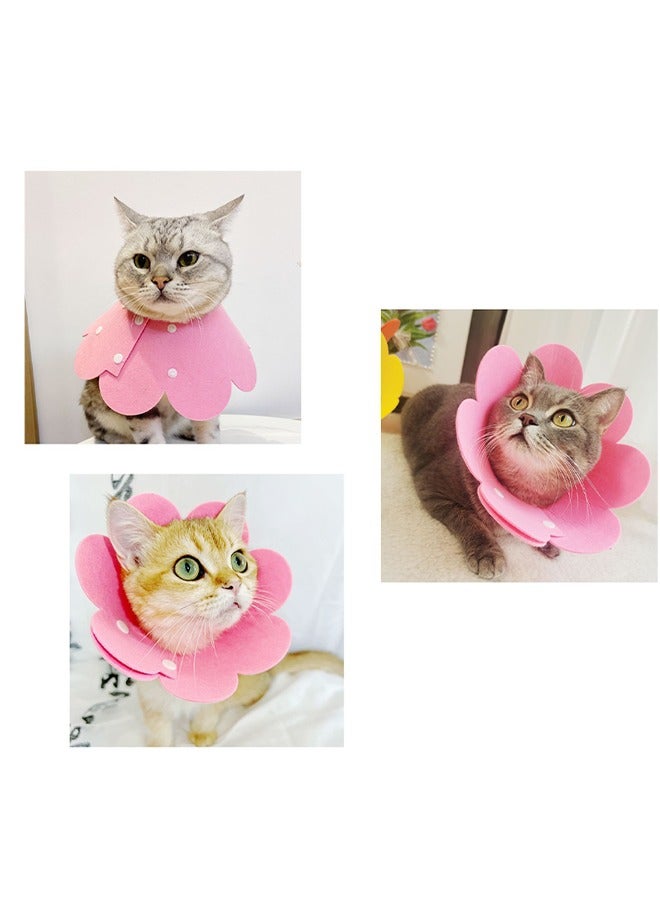 Generic Adjustable Cat Recovery Collar - Cute Flower Neck Cat Cones After Surgery, Set of 2 Cat E Collar, Surgery Recovery Elizabethan Collars for Kitten and Cats S Size (2 pcs) - Image 4