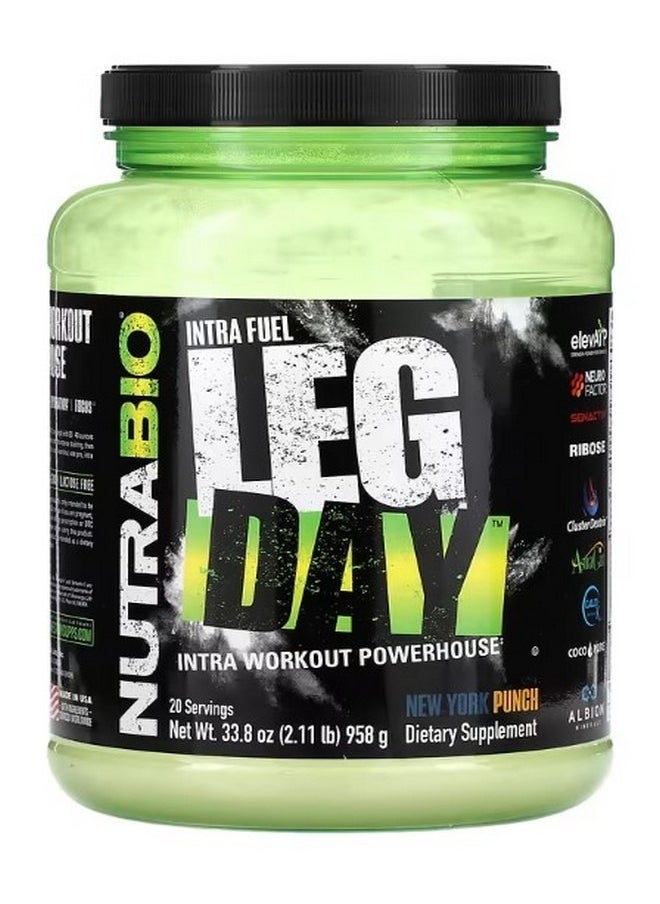 NutraBio Intra Fuel Leg Day New York Punch 2.11 lb 958 g  - Image 1