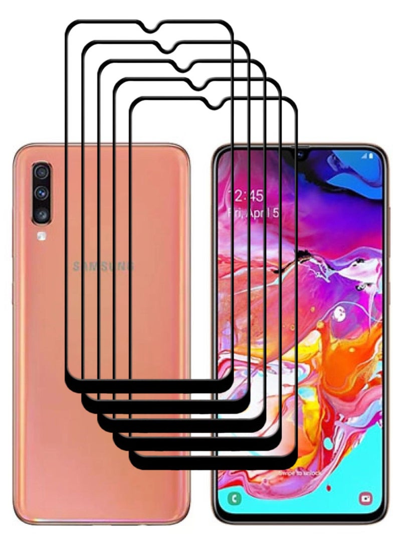 ACLIX 5 Pieces Antistatic ESD Dustproof Premium Quality High Definition Tempered Glass Screen Protector Designed For Samsung Galaxy A70 - Image 1