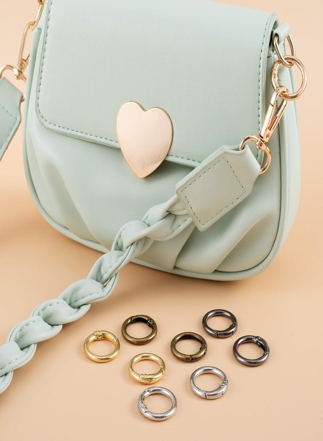 STSTR 16 PCS Mini Round Carabiner Clip, 4 Colors Spring Key Ring Clips, Metal O-Shaped Keychain Rings Bulk for DIY Crafts, Purses, Keys - Image 5