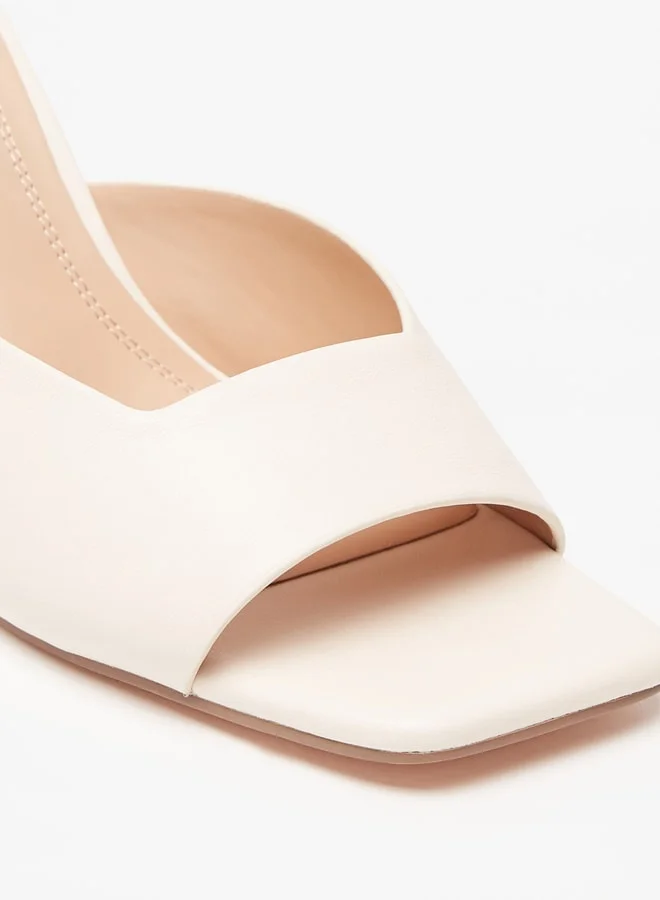 سيليست Women's Solid Slip-On Sandals with Stiletto Heels