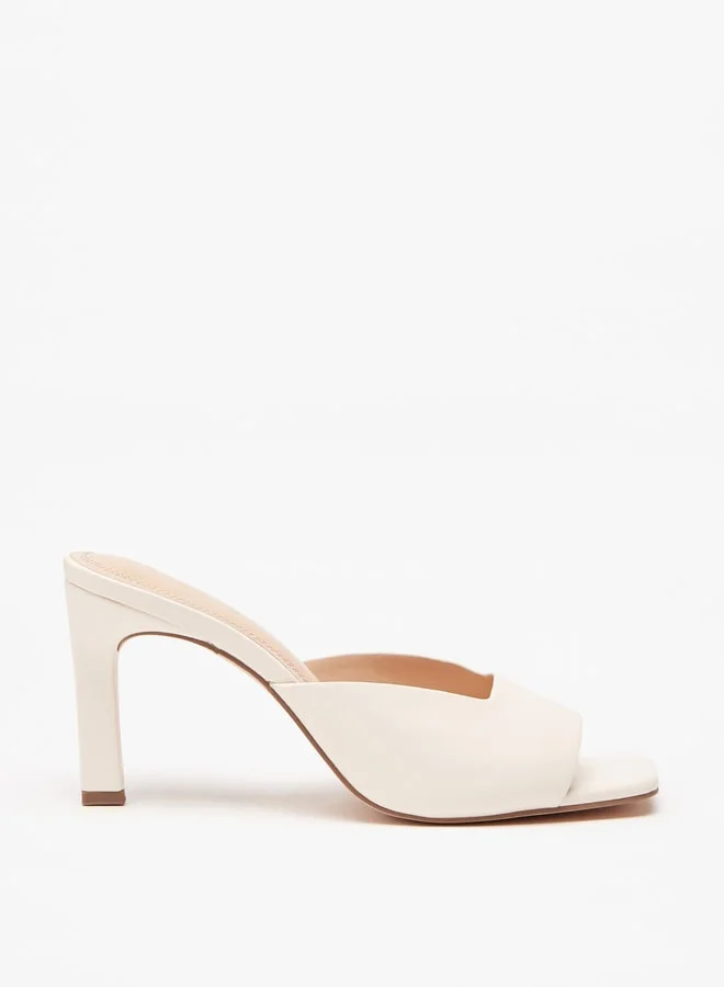 سيليست Women's Solid Slip-On Sandals with Stiletto Heels