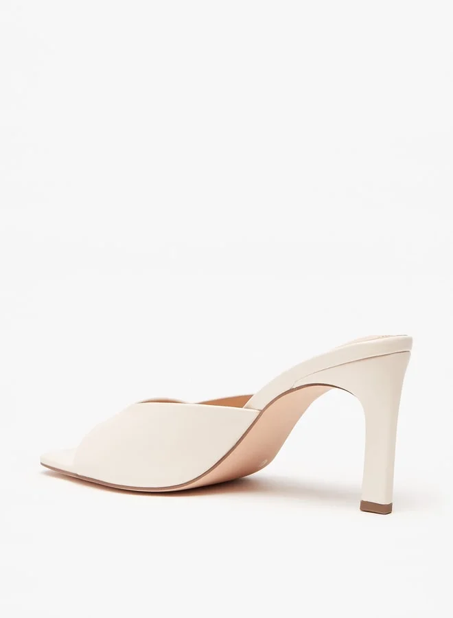 سيليست Women's Solid Slip-On Sandals with Stiletto Heels