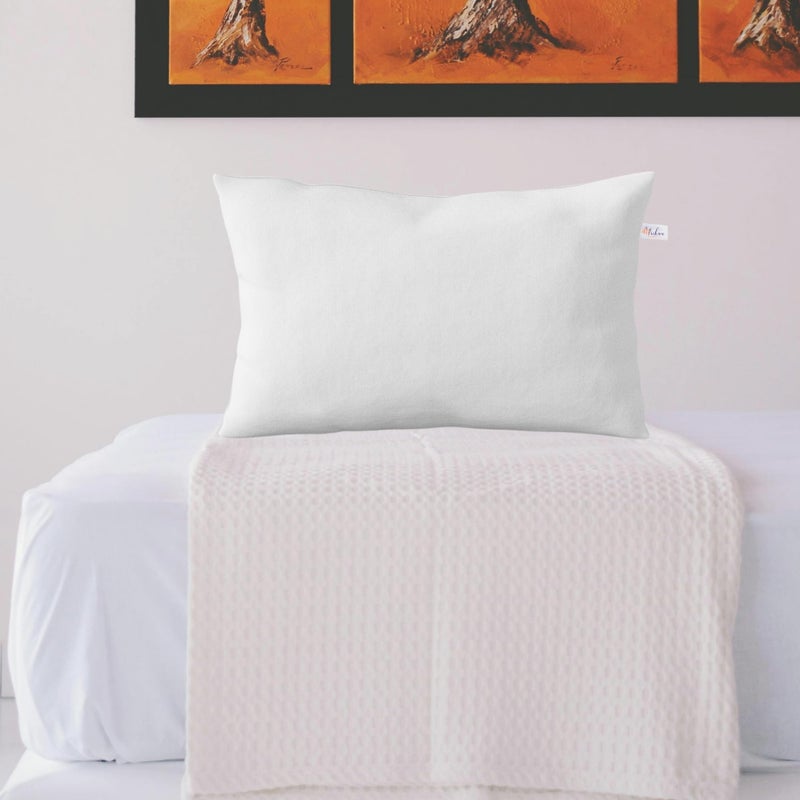 Maatrikaa Soft & Comfortable Sleeping Pillow with Microfiber Filling ? White Satin Fabric for Bed, Sofa & Travel | Neck & Head Support (16x24 inch, Pack of 1) - Image 2
