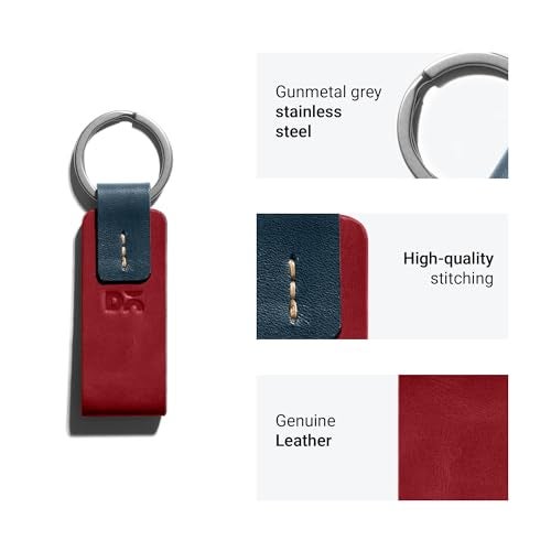 DailyObjects Hand Stitched Trooper Durable Crunch Leather Keyring (Red) - Image 2