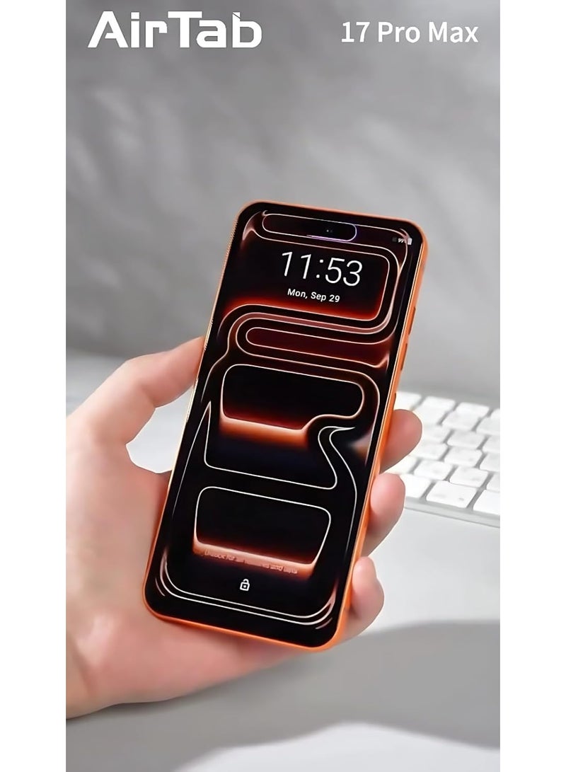 إيرتاب هاتف Air Tab 17 Pro Max 5G الذكي | شاشة HD مقاس 6.85 بوصة، ذاكرة RAM بسعة 24GB، وسعة تخزين 1TB ROM، كاميرا ثلاثية، بطارية 5000mAh (أسود) - Image 3