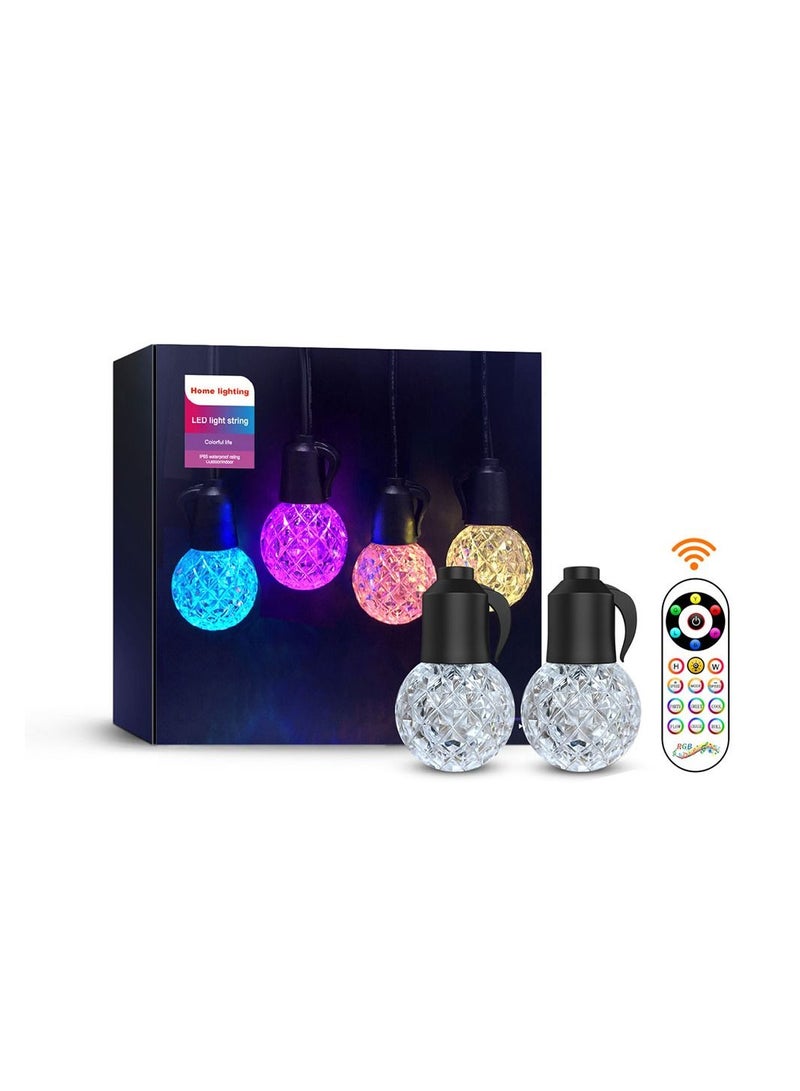 Cool Baby COOLBABY Outdoor Garden Multicolor High Voltage String Lights 50Ft G40 Outdoor Lights with 20 Bulbs - Image 1