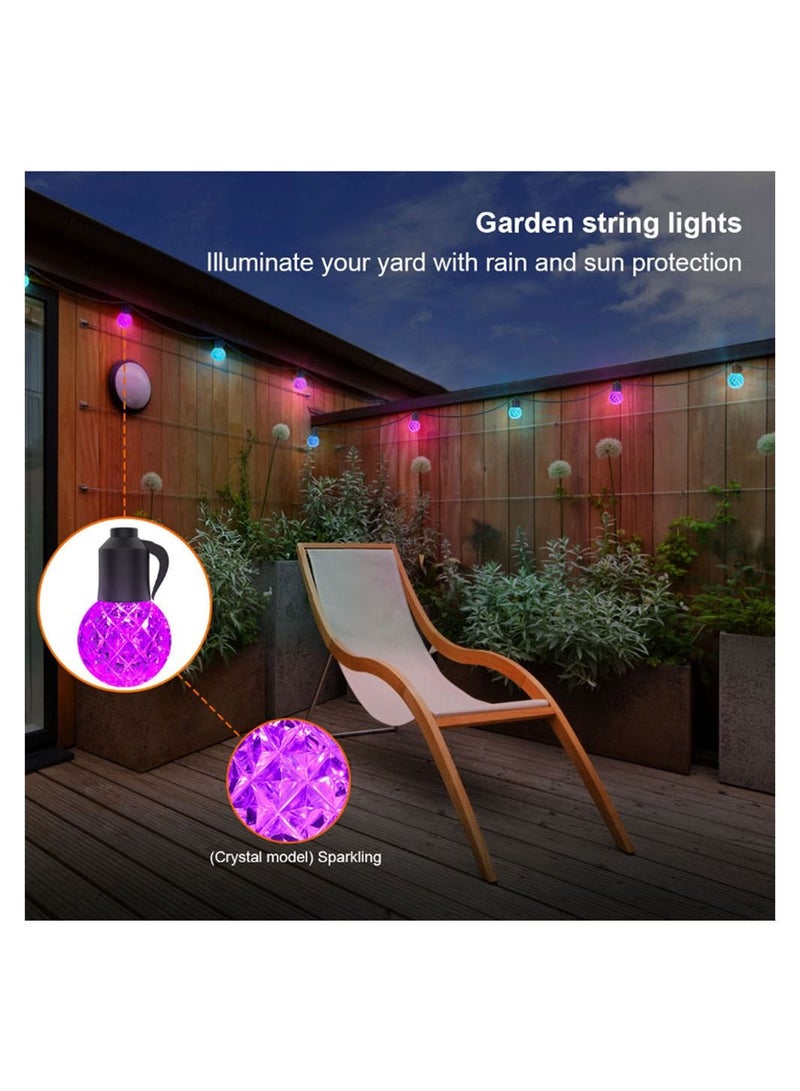 Cool Baby COOLBABY Outdoor Garden Multicolor High Voltage String Lights 50Ft G40 Outdoor Lights with 20 Bulbs - Image 5