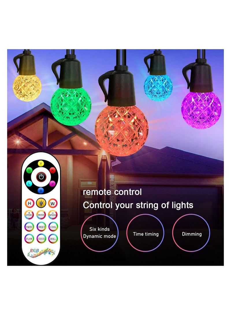 Cool Baby COOLBABY Outdoor Garden Multicolor High Voltage String Lights 50Ft G40 Outdoor Lights with 20 Bulbs - Image 3