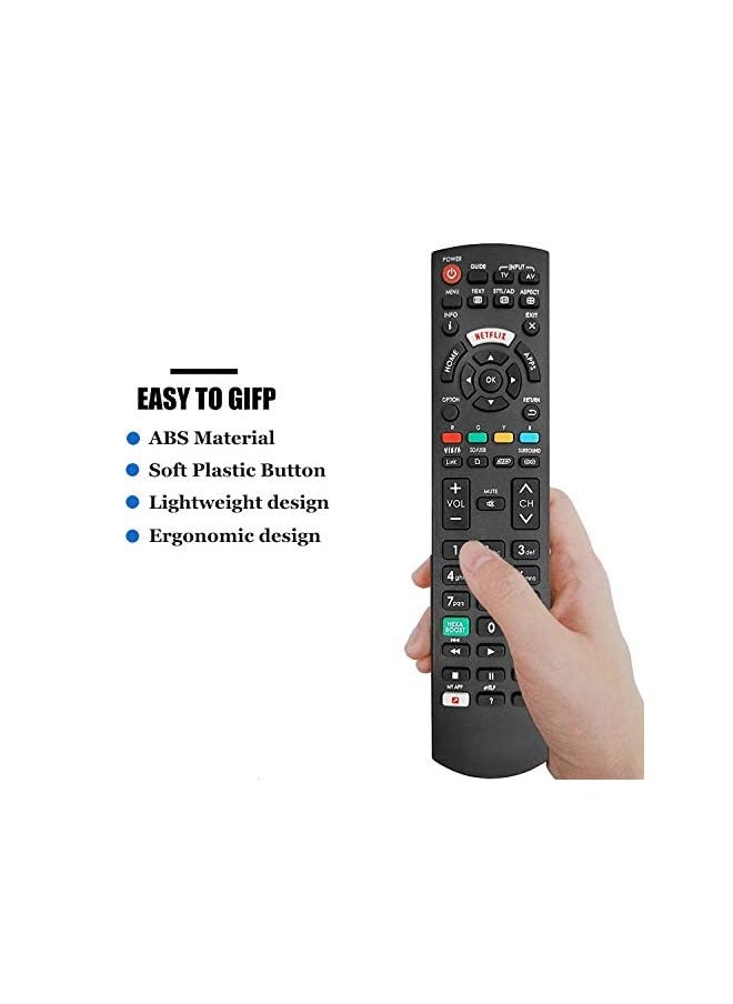 Generic - Panasonic TV Replacement Remote Control Fit For All Panasonic Smart TV/HD/LCD/LED/MY APPS/NETFLIX/HOME Buttons - No Setup Required N2QAYB000487 N2QAYB000753 N2QAYB000752 - Image 1