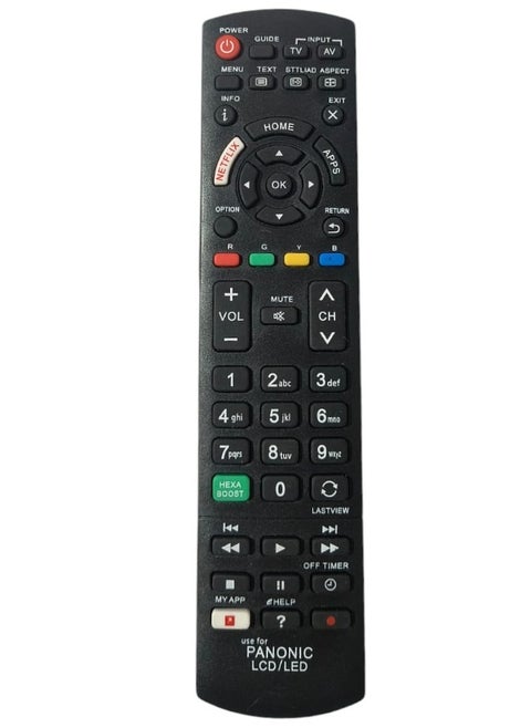 Panasonic TV Replacement Remote Control Fit For All Panasonic Smart TV/HD/LCD/LED/MY APPS/NETFLIX/HOME Buttons - No Setup Required N2QAYB000487 N2QAYB000753 N2QAYB000752