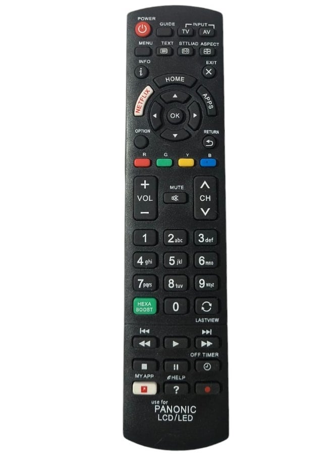 Generic - Panasonic TV Replacement Remote Control Fit For All Panasonic Smart TV/HD/LCD/LED/MY APPS/NETFLIX/HOME Buttons - No Setup Required N2QAYB000487 N2QAYB000753 N2QAYB000752 - Image 1