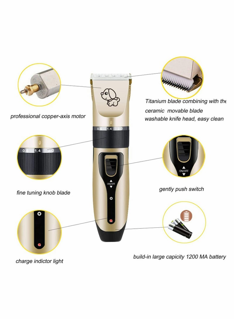 Rechargeable Cordless Dog Grooming Clippers Kit - Low Noise, Efficient Pet Hair Trimming Set for Easy Grooming at Home - Image 5