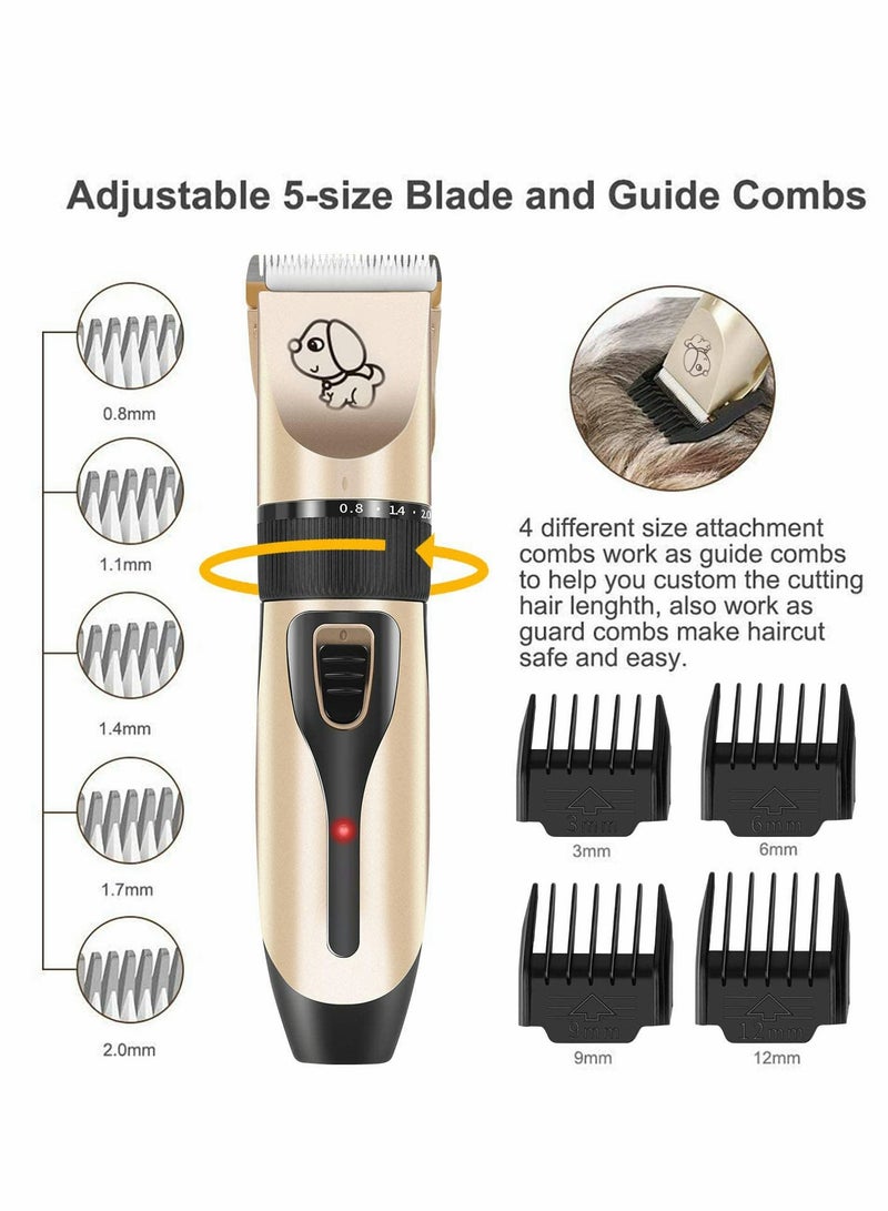 Rechargeable Cordless Dog Grooming Clippers Kit - Low Noise, Efficient Pet Hair Trimming Set for Easy Grooming at Home - Image 3