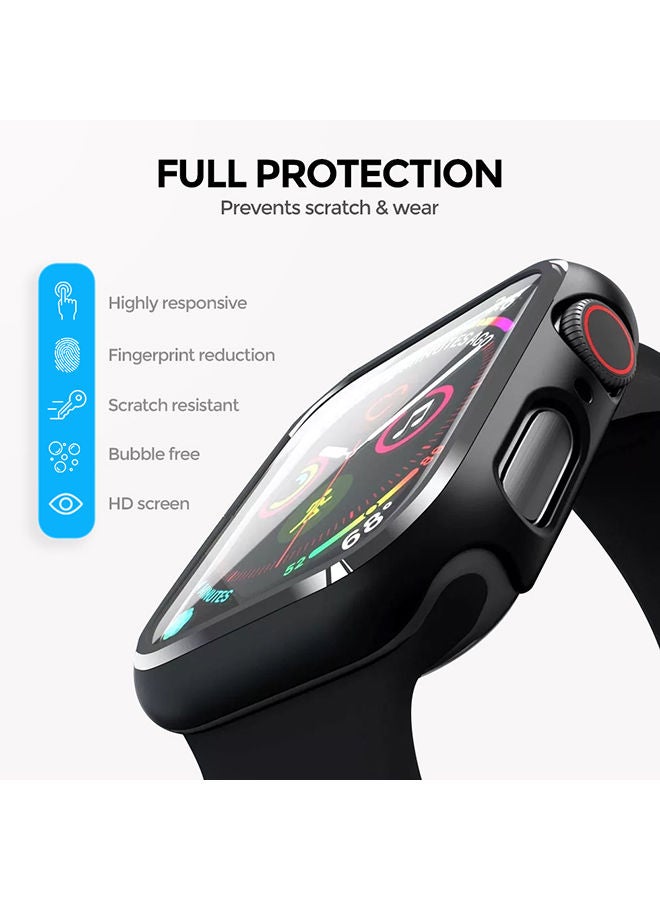 O Ozone Matte Case for Apple Watch 45mm with Built in Screen Protector (Pack of 6) Protective Cover Shockproof Design - Black/Blue/Green/Clear/White/Pink  - Image 4