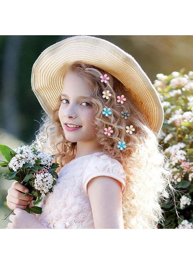 SUN Ring SUNRING Korean Style Small Pearl Hair Claw Clips Mini Pearl Claw Clips with Flower Design, Bangs Clips Decorative Hair Accessories (Pack of 12, Multicolor) - Image 5