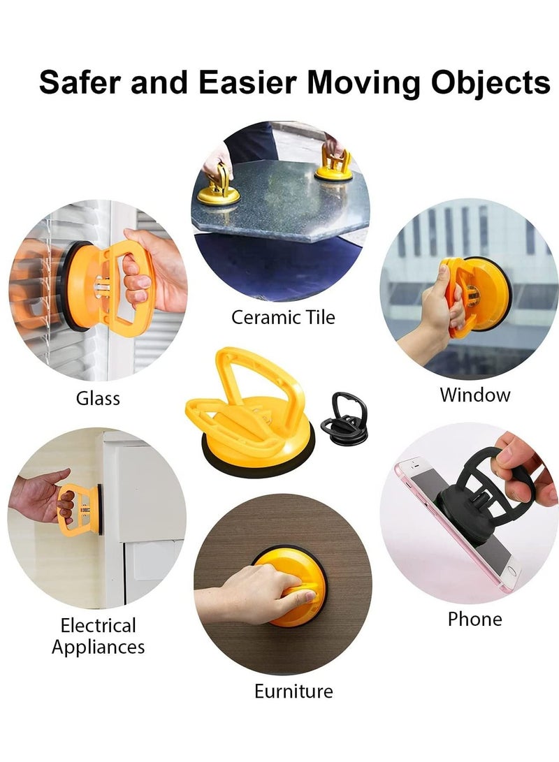 Excefore رافعة أكواب الشفط لإصلاح خدوش السيارة، ساحب كبير، رافعة قوية بمقبض زجاجي، رفع الزجاج والبلاط والمرايا والجرانيت وتحريك الأشياء، عبوة من 3 قطع - Image 5