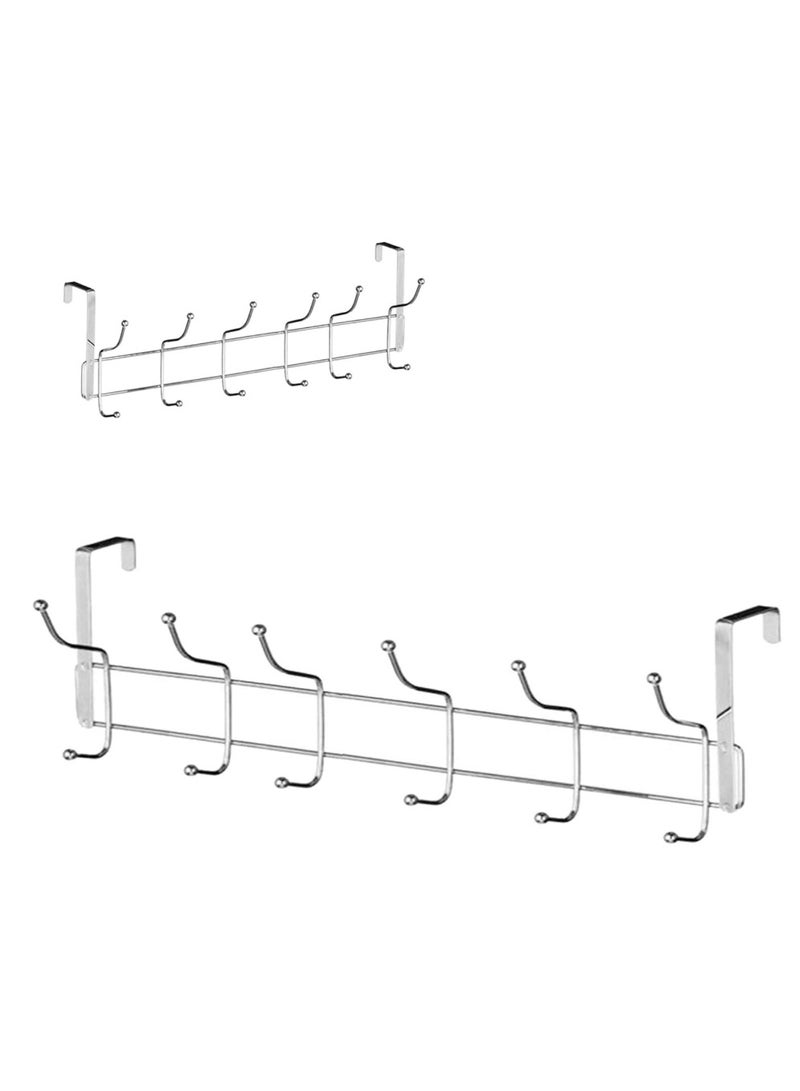 Clothes Hangers Over Door with 12 hooks- Non Slip Metal Clothes Hangers, Heavy Duty Coat and Clothes Hangers, Metal Laundry Hangers for Adults - Clothes Hanger Door Hanger - Bathroom and Bedroom Door Hanger - Door Hanger - Over Door Metal Hanger with 12 Hooks Organizer for Towels, Clothes, Keys, Robes, Hats - Metal Hangers Over Door with 12 Hooks, Suitable for Towels, Coats, Clothes, Hats, Bedroom, Bathroom - Door Coat Hangers Over Door Towel Rack for Hats, Coats, Jackets, Bags, Scarves, Belt, Umbrellas  - Image 5