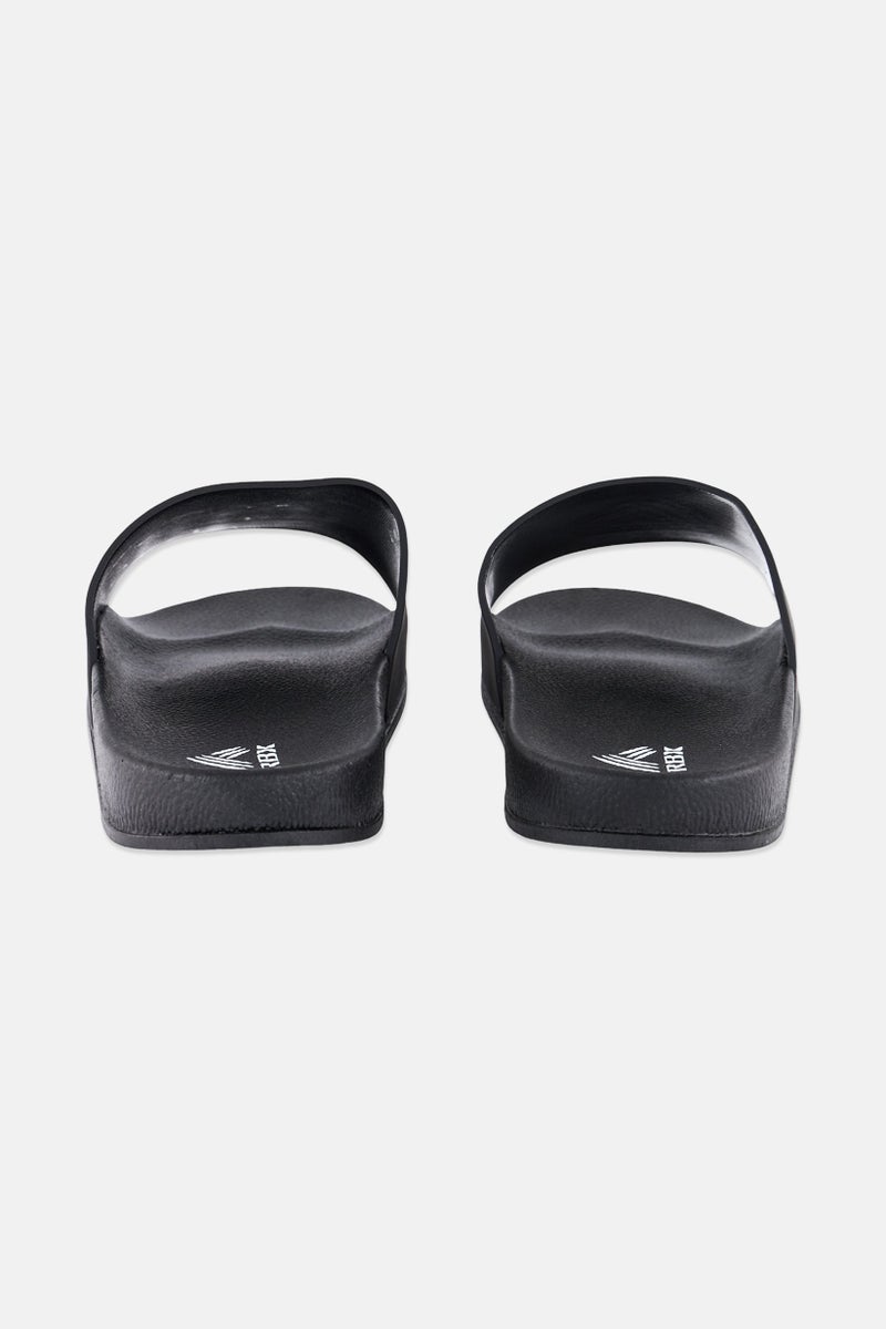 RBX Men Brand Logo Slip On Slides, Black  - Image 2