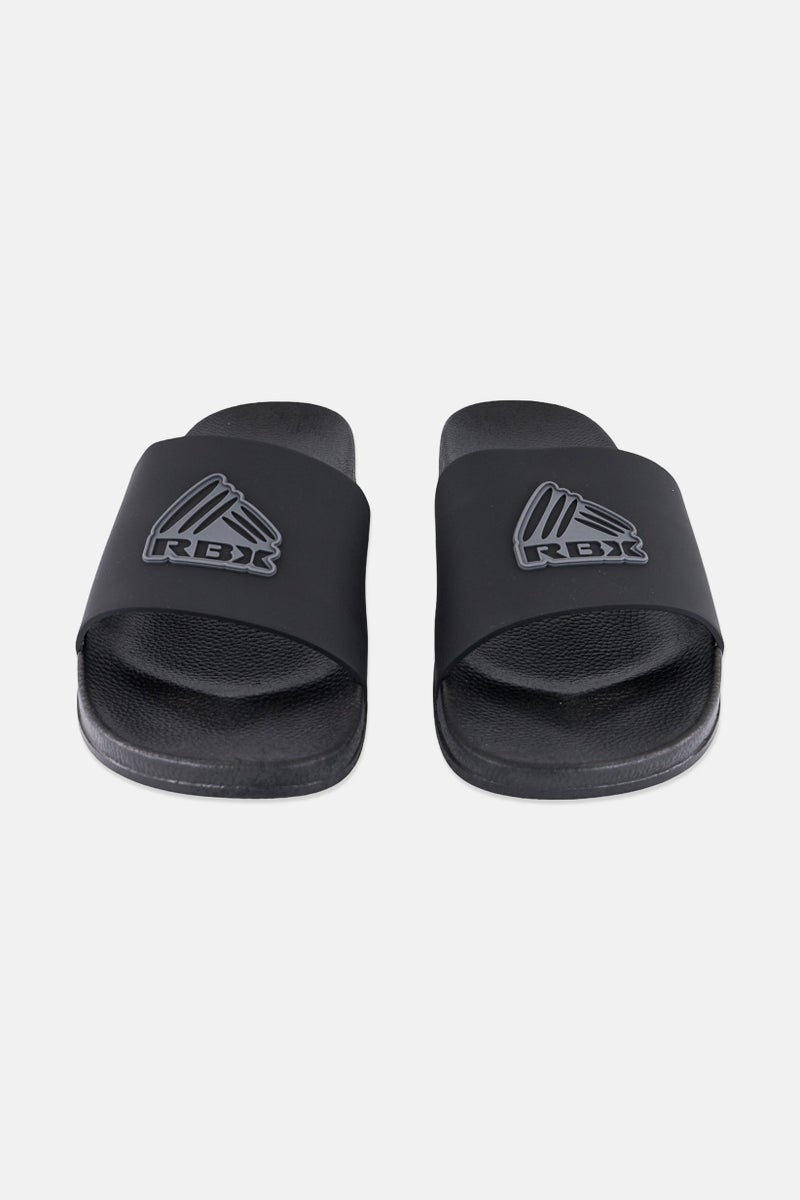 RBX Men Brand Logo Slip On Slides, Black  - Image 4