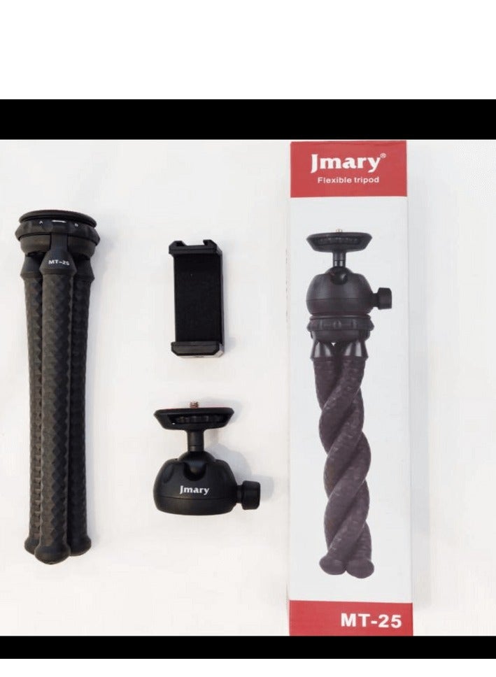 JMARY MT-25 - Table Top Mini Portable Flexible Tripod Stand for Mobile Phones and DSLR & Digital Cameras - Image 1