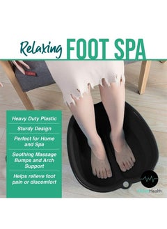 AllSett Health Foot Soaking Bath Basin – Large Size for Soaking Feet | Pedicure and Massager Tub for at Home Spa Treatment | Callus, Fungus, Dead Skin Remover 