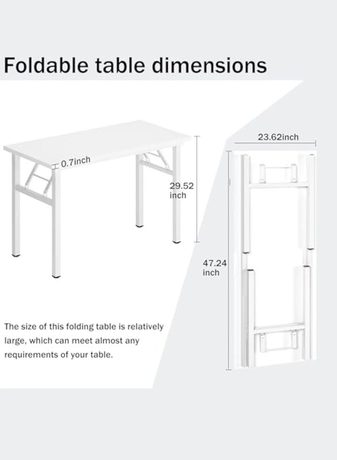 Generic Foldable computer desk office desk game table large 120 * 50 extra long folding table  - Image 3