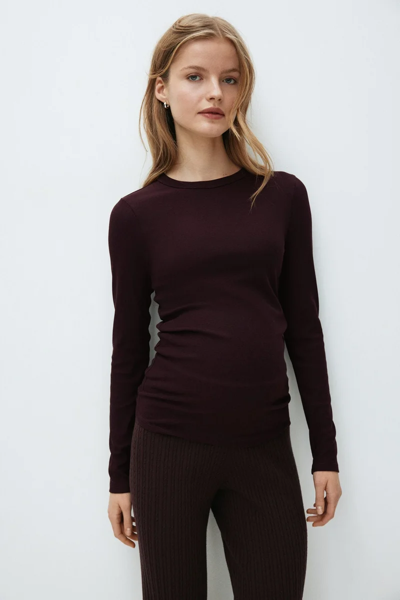 H&M MAMA Ribbed jersey top