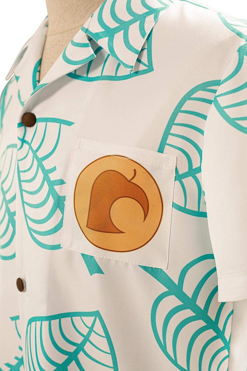 Gosbeliy Unisex Animal Nook Tom Shirt Cosplay Costume Short Sleeve Button up Tops (White, Large) - Image 4