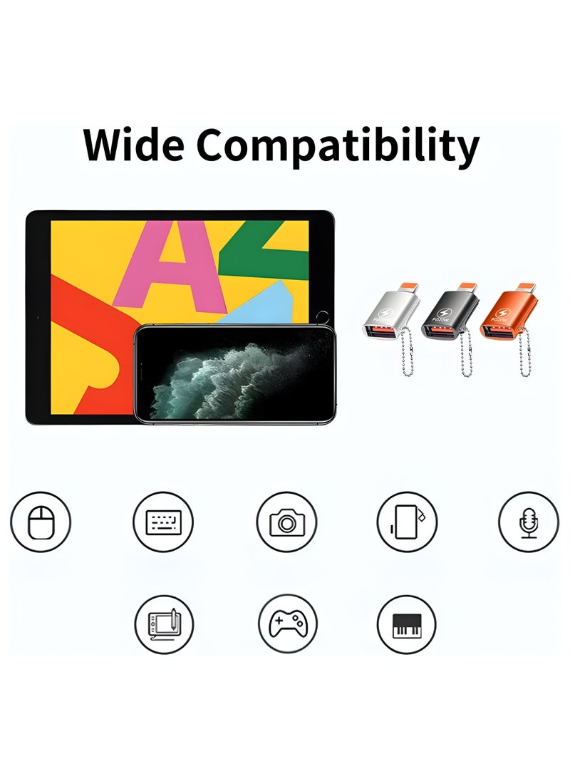 FIRST PRO Portable Lightning to USB 3.0 Adapter, for Apple iPhone to USB 3.0 Female Connector OTG Compatible for all iPhone 11 pro max/13 mini/iPad/USB Flash Drive/hard drive/USB Reader/Camera (Black)  - Image 3