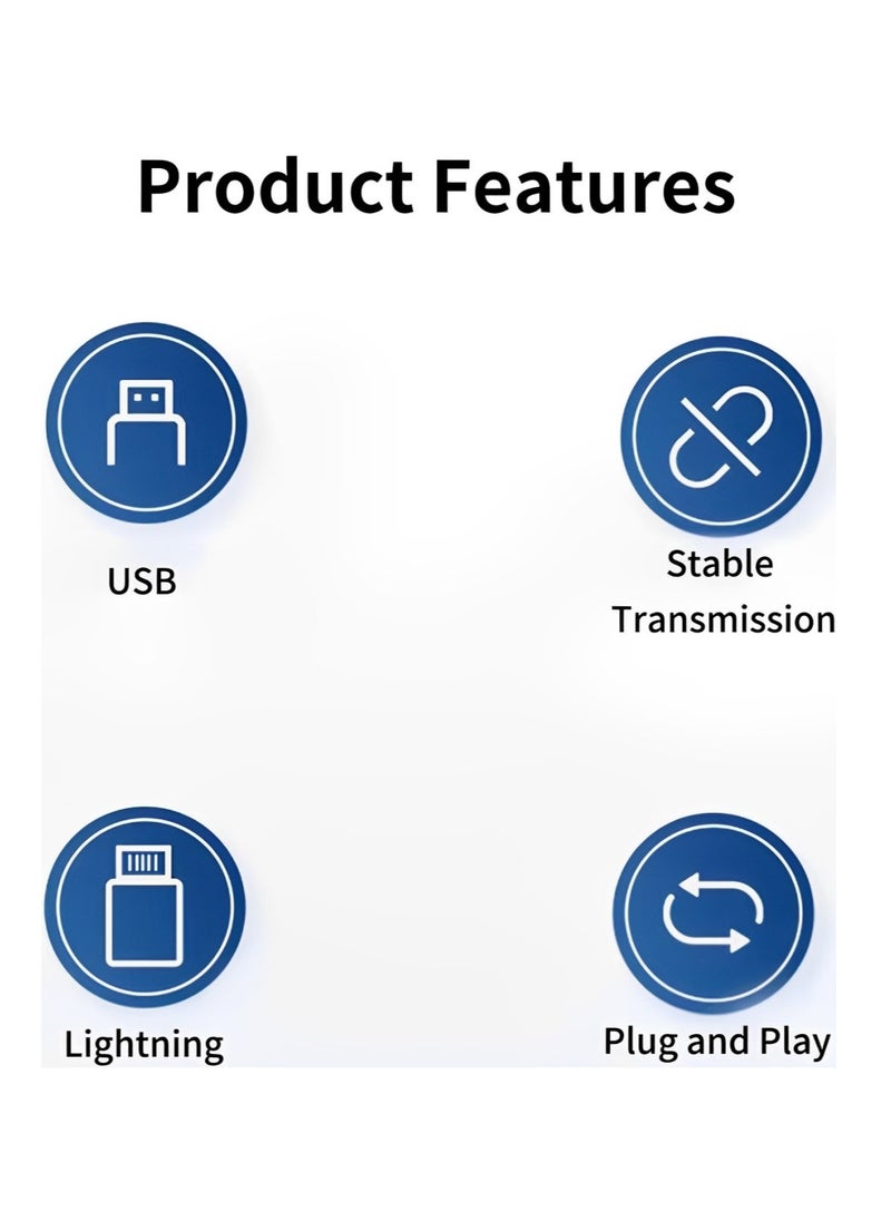 FIRST PRO Portable Lightning to USB 3.0 Adapter, for Apple iPhone to USB 3.0 Female Connector OTG Compatible for all iPhone 11 pro max/13 mini/iPad/USB Flash Drive/hard drive/USB Reader/Camera (Black)  - Image 4