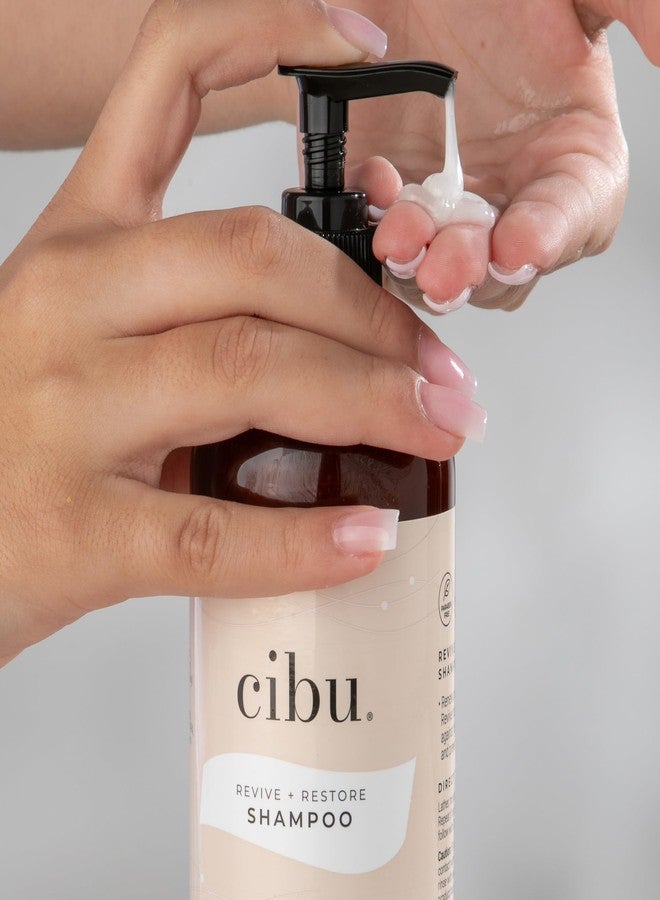 Cibu Revive and Restore Styling Bundle - 11.83oz Shampoo + 11.83oz Conditioner for Dry Damaged Hair - Strengthens and Smoothes Hair Strands with Oleic Acid, Linoleic Acid, Vitamin E & K - Image 3