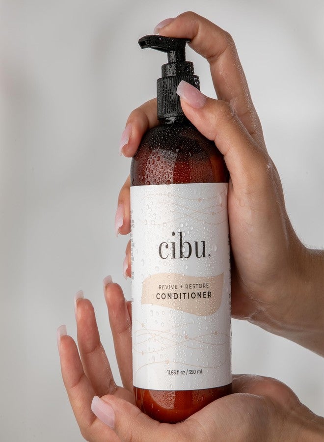 Cibu Revive and Restore Styling Bundle - 11.83oz Shampoo + 11.83oz Conditioner for Dry Damaged Hair - Strengthens and Smoothes Hair Strands with Oleic Acid, Linoleic Acid, Vitamin E & K - Image 5