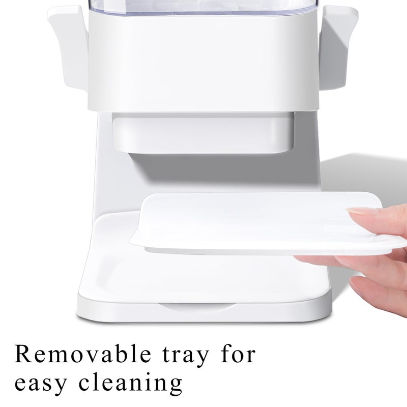 FHJP Cereal Dispenser Countertop, 5L Cereal Containers Storage Dispenser for Pantry, Large Dry Food Cereal Dispenser, Not Easy to Crush Cereal, Can Hold Oatmeal, Candy, Snack, Grain, Pet Food (White, 3Pc) - Image 5