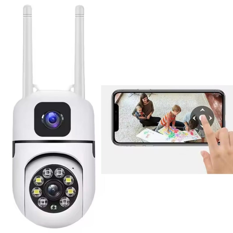 CAMERA DEKHO كاميرا ديخو كاميرا أمان منزلية كاميرا أمان داخلية مع كشف الحركة عدستين 100240 فولت لفيلا قابس أمريكي 100240 فولت مع كاميرا تجسس مغناطيسية مجانية - Image 2