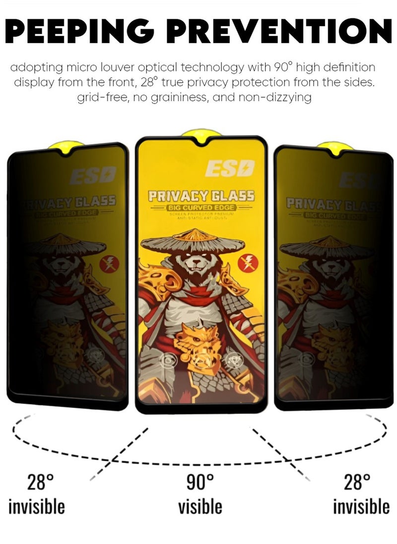 ESD 2 Pieces Tempered Dustproof Privacy Glass Screen Protector Compatible For Samsung Galaxy A32 4G - Image 2