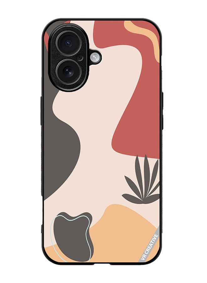 VR CREATIVE Protective Case Cover For Apple iPhone 17 Printable Template With Abstract Geometric Shapes, Nature Aesthetic Texture, Design Multicolour