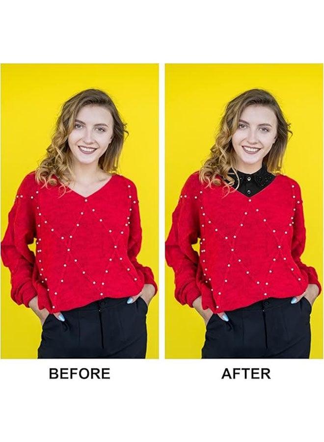 أخبار قطعتان من القميص نصف القميص ذو الياقة المزيفة للسيدات، بلوزة ذات ياقة مزيفة قابلة للفصل، قميص جوكر، طوق مزخرف، طوق ديكي، رباط عنق قطني، نقطة طية صدر السترة المزيفة - Image 3