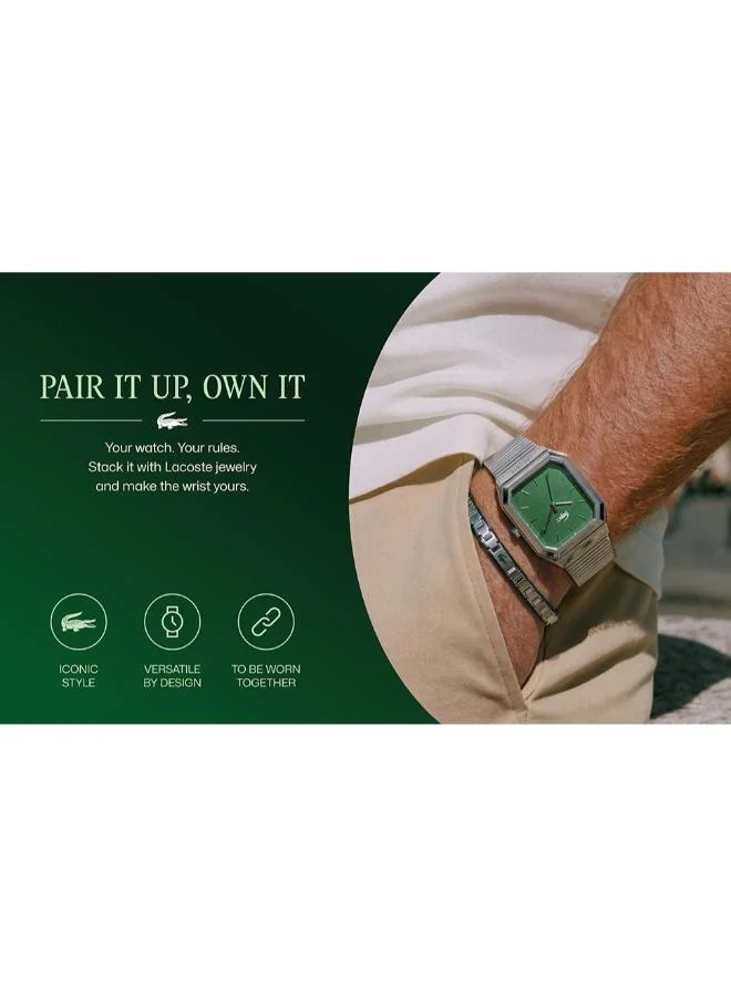 Lacoste  12.12 Collection Analog Quartz Watch For Men With Black Silicone Bracelet - 2011171 for Men | Best Price UAE
